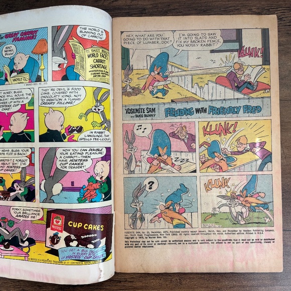 VINTAGE Warner Bros Looney Toons YOSEMITE SAM BUGS BUNNY DAFFY DUCK Comic Books - Picture 6 of 7